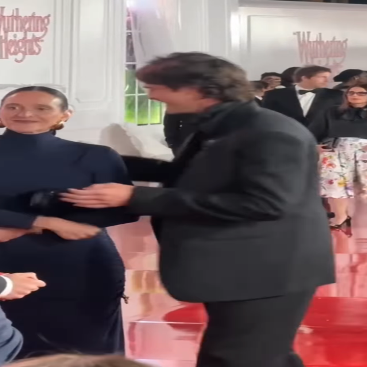 Jacob and his mom on a red carpet