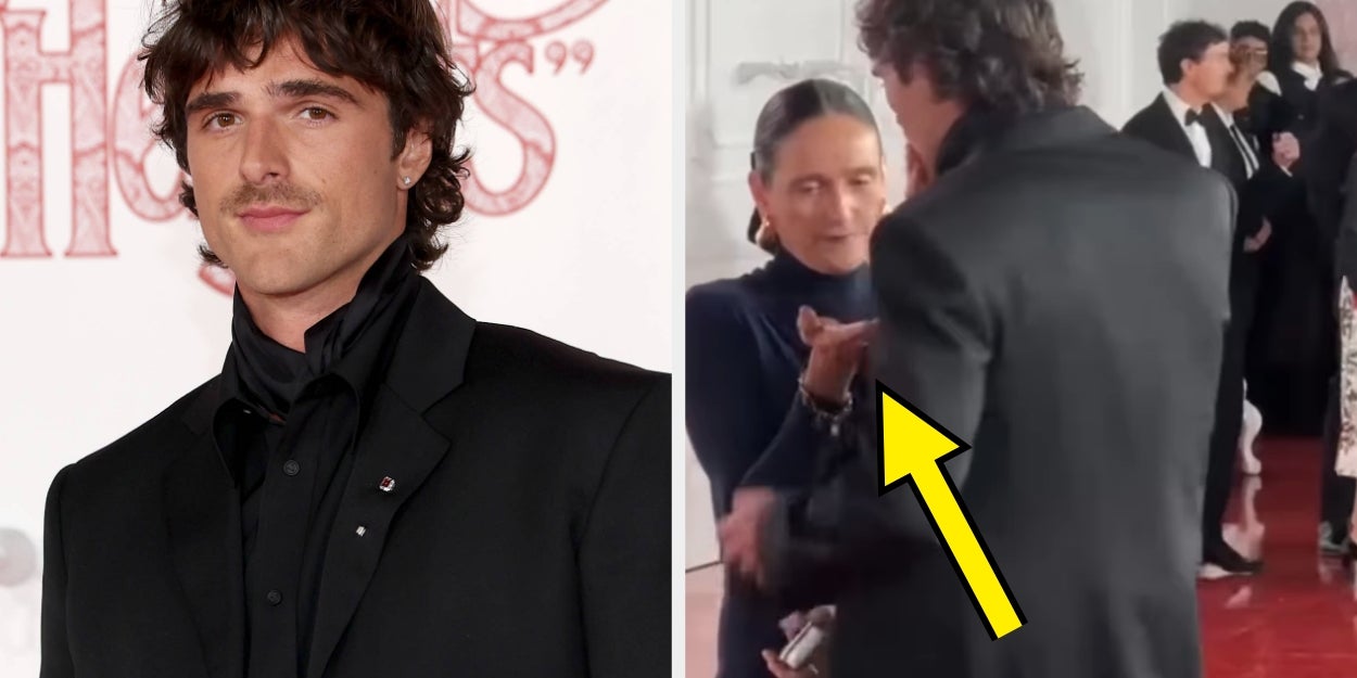 Jacob Elordi Was Caught Spitting Out His Gum And Giving It To His Mom On A Red Carpet, And People Are Divided