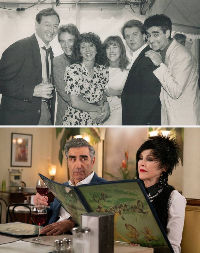 Group of six radical   smiling astatine  an event. They are dressed successful  casual and semi-formal attire, appearing to bask  themselves