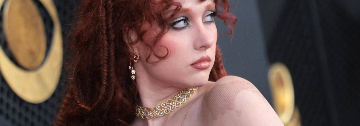 Chappell Roan's Topless Grammys Dress Literally Hangs From Her Nipples, And It's A Sight To Behold