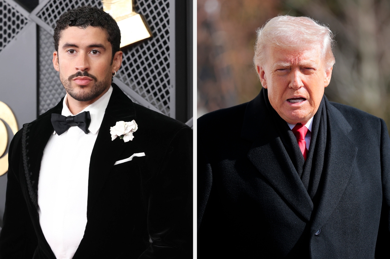 Two men in formal attire. The left man wears a tuxedo with a white floral accessory; the right man wears an overcoat and red tie