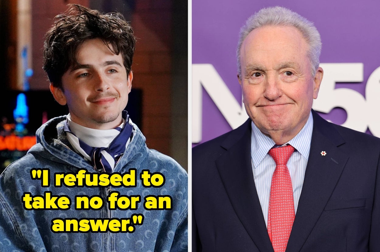 Two men, one in a casual jacket, and the other in a suit with a tie, are featured side by side. Quote: "I refused to take no for an answer."