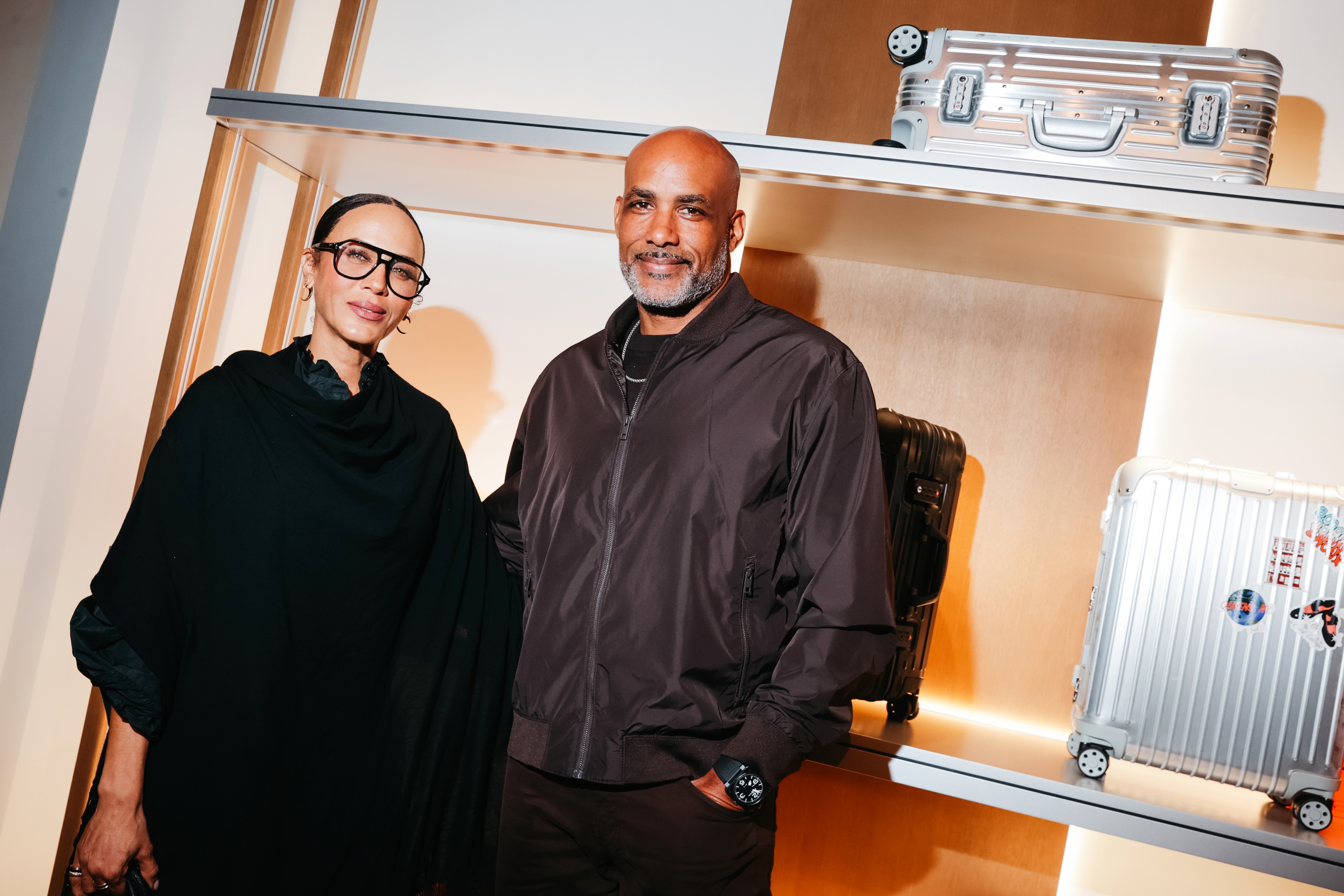 Nicole Ari Parker and Boris Kodjoe astatine  Rimowa SoHo Store Party
