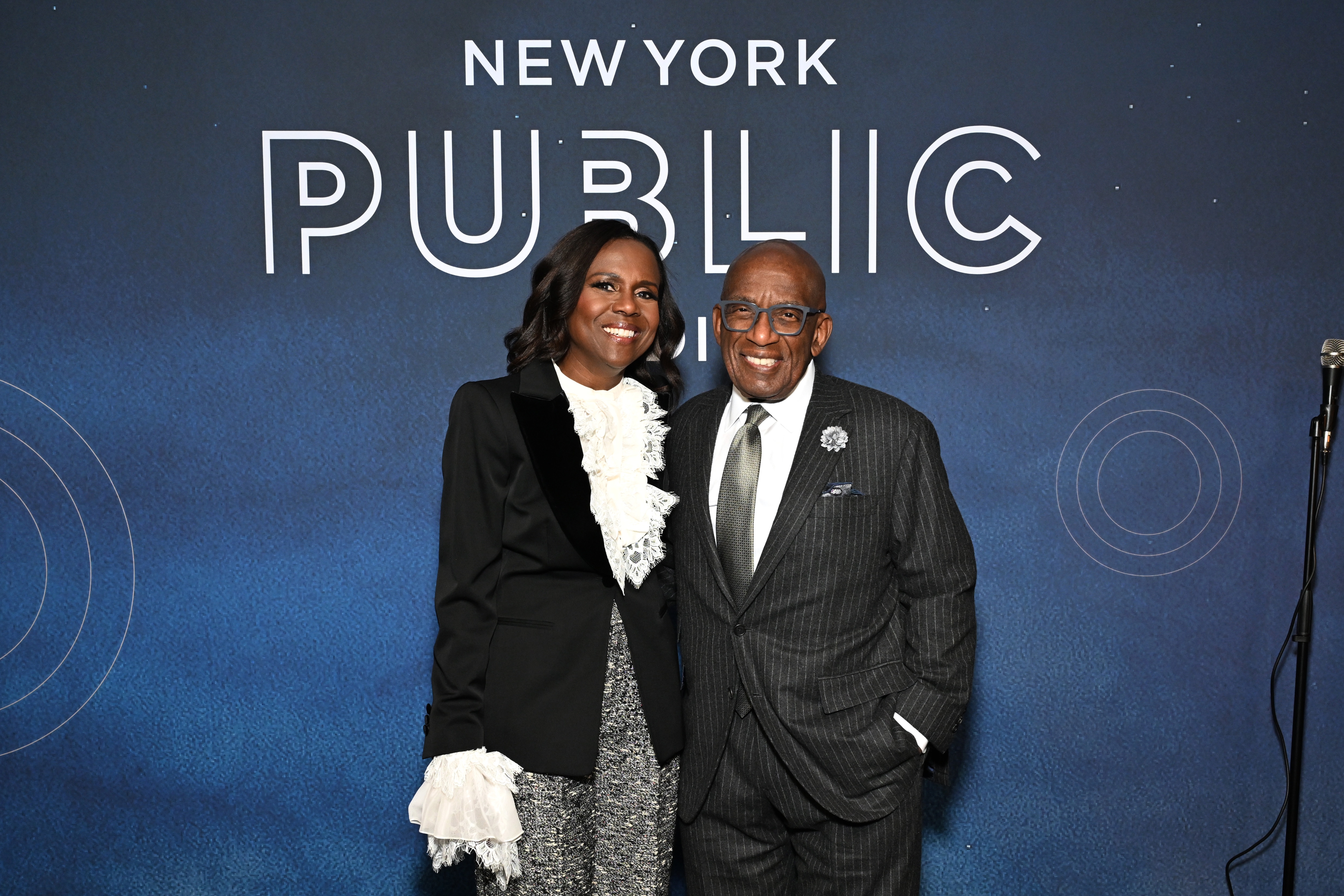 Deborah Roberts and Al Roker be  the New York Public Radio Gala astatine  the Glasshouse