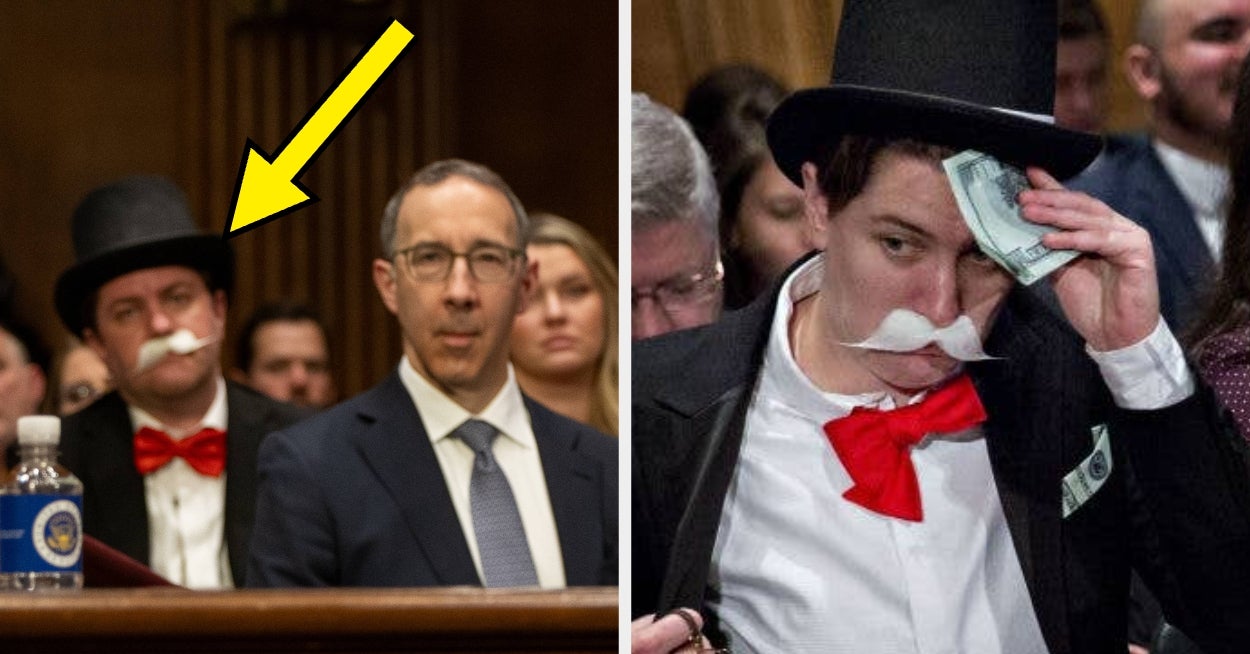 Um, It Looks Like The Real-Life Monopoly Man Just Crashed A Senate Hearing