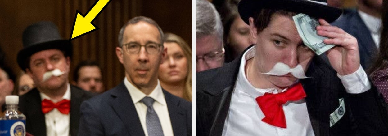 Um, It Looks Like The Real-Life Monopoly Man Just Crashed A Senate Hearing