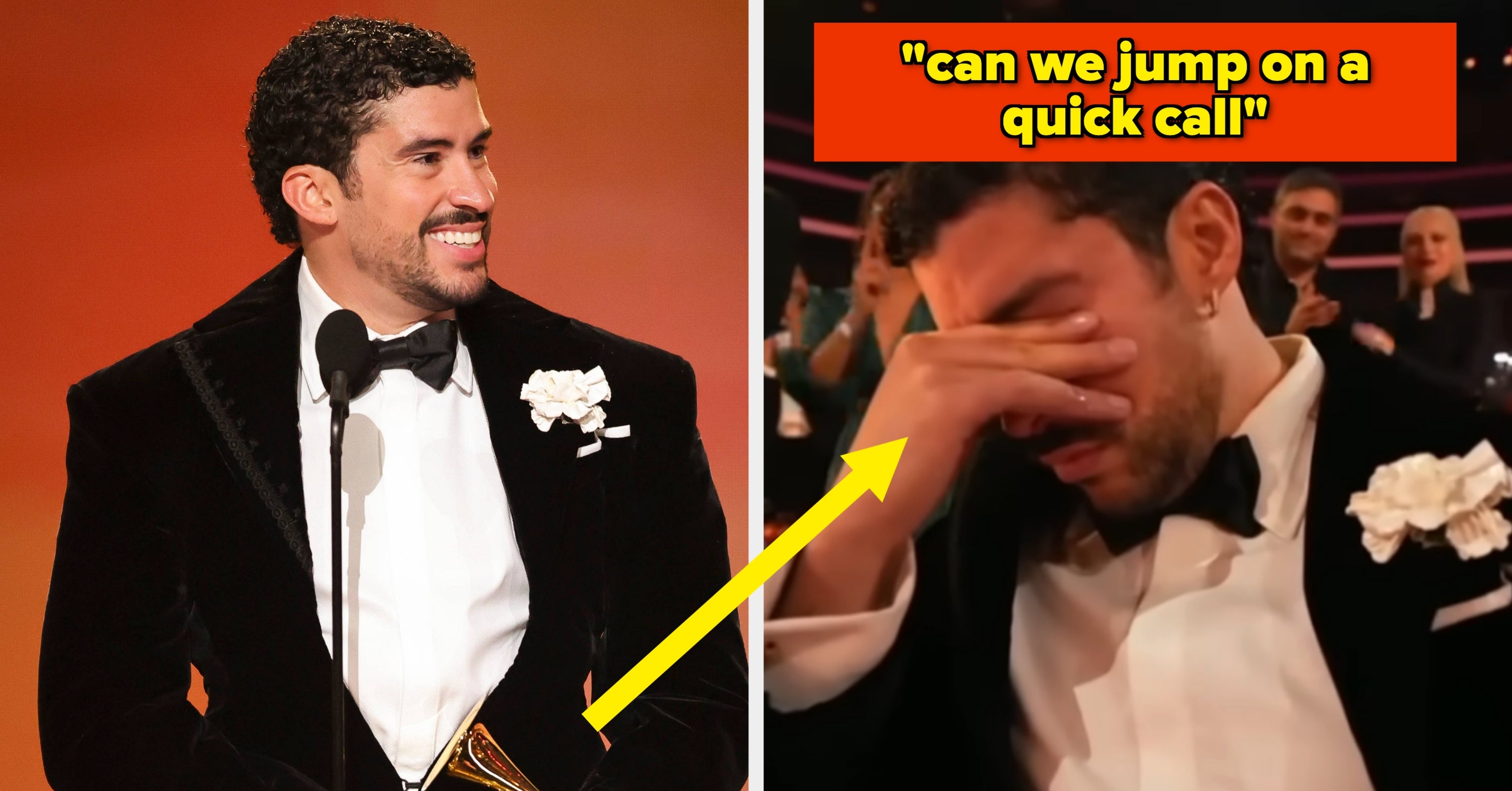 Bad Bunny's Tearful Grammys Moment Has Become The Internet's Latest Relatable Meme