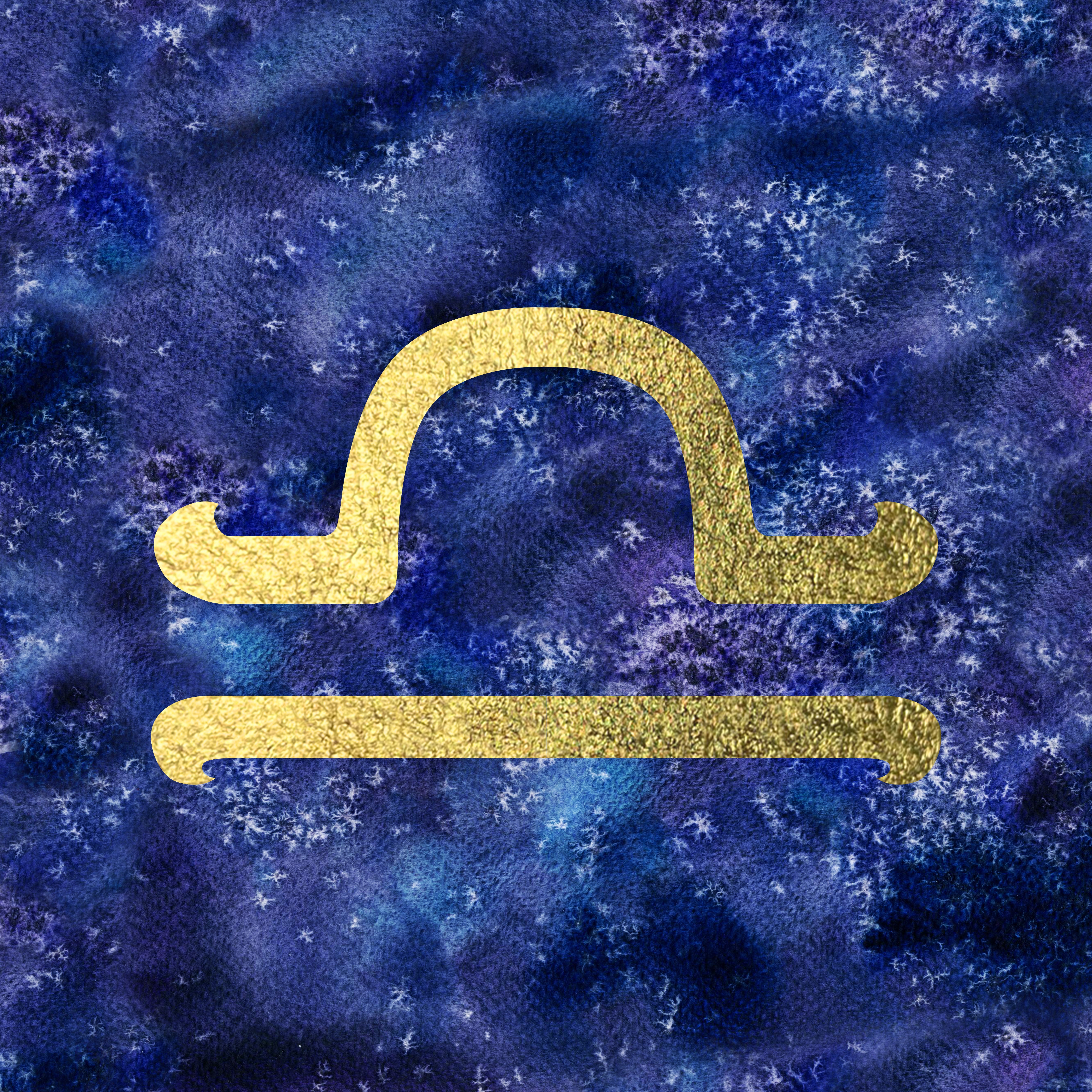 Gold Libra zodiac awesome    connected  a textured background