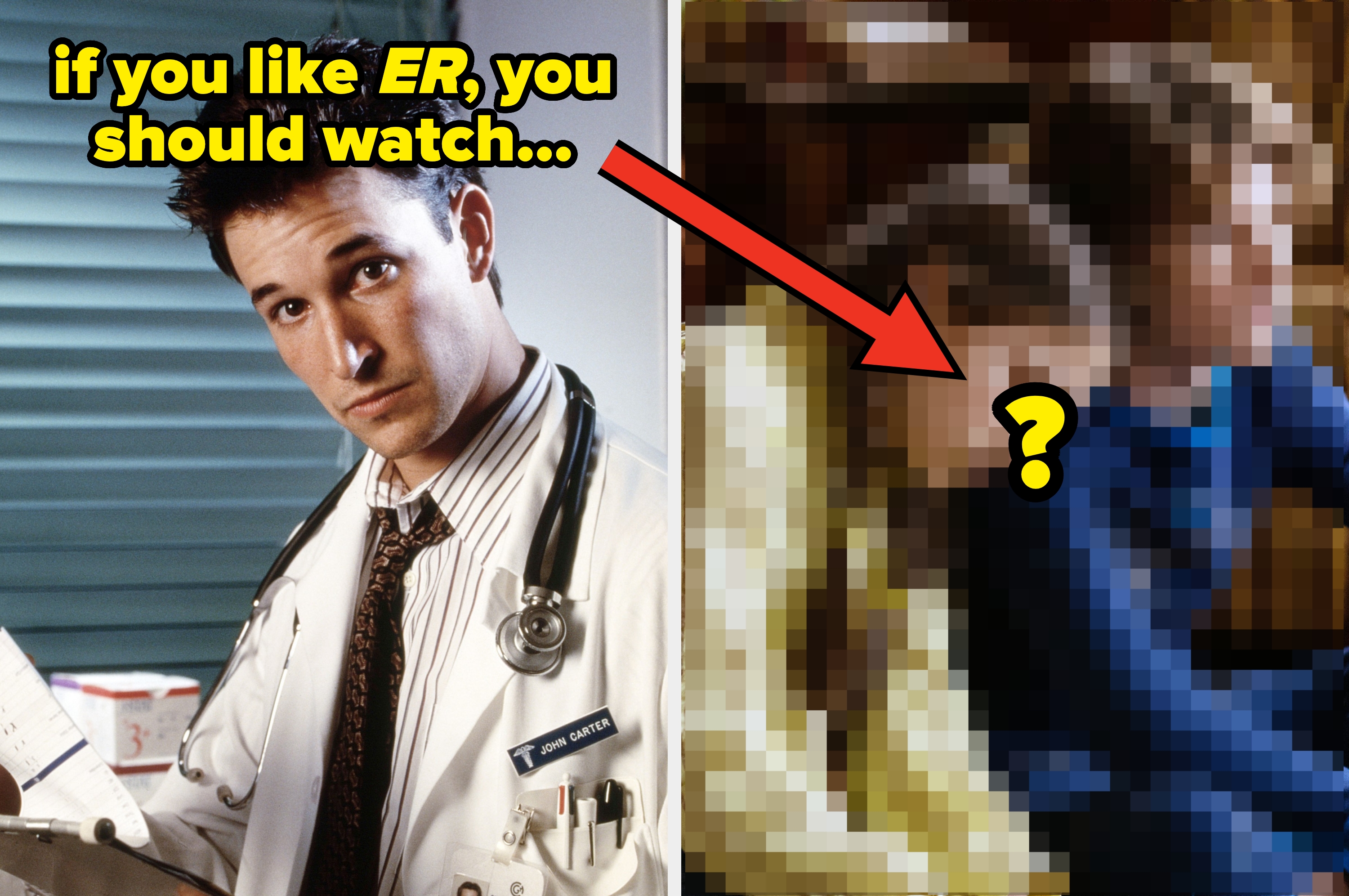 Cartoon family stands in front of an aquarium; a doctor, in a white coat, holds a chart, looking directly forward