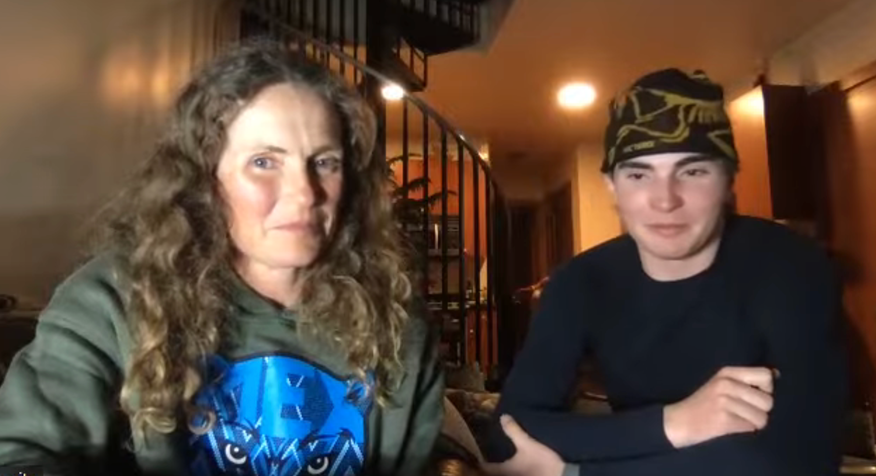 Sarah and Lasse dressed casually successful  an interview