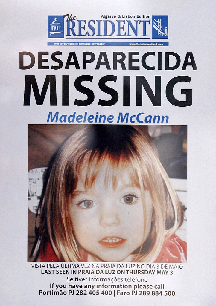 Missing poster for Madeleine McCann, past  seen successful  Praia da Luz connected  May 3. Includes interaction  numbers for information
