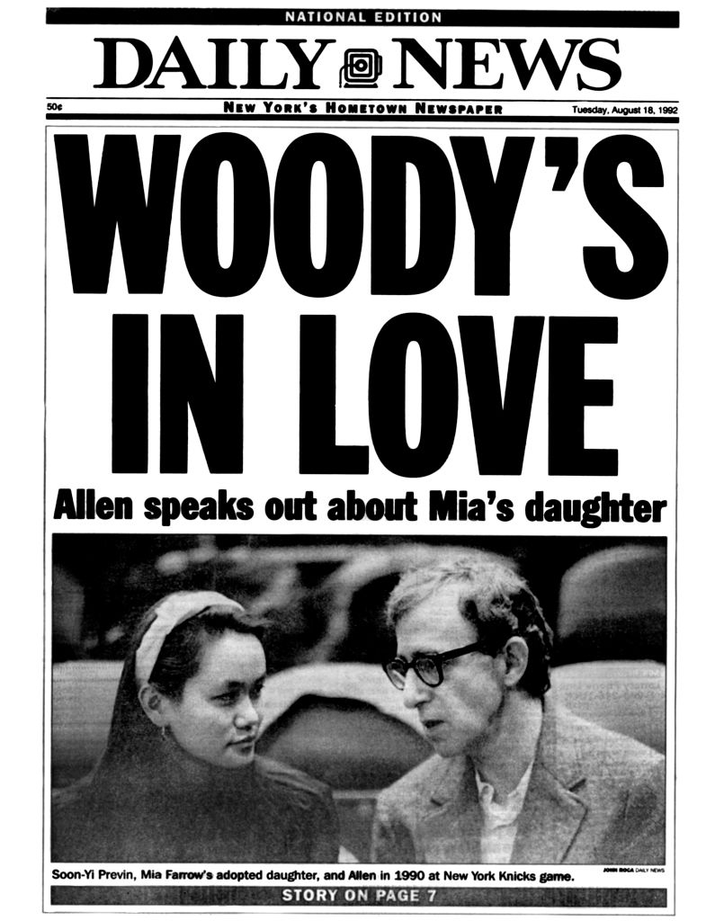 "Woody's successful Love." It discusses Allen's narration with Soon-Yi Previn, Mia Farrow's adopted daughter
