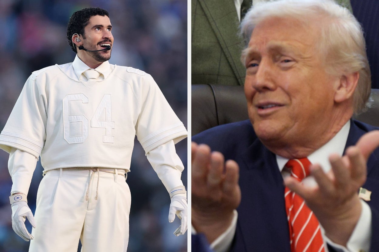 Everyone Is Making Fun Of Trump For Low-Key Admitting He Watched Bad Bunny's Super Bowl Performance Instead Of Kid Rock's TPUSA Show