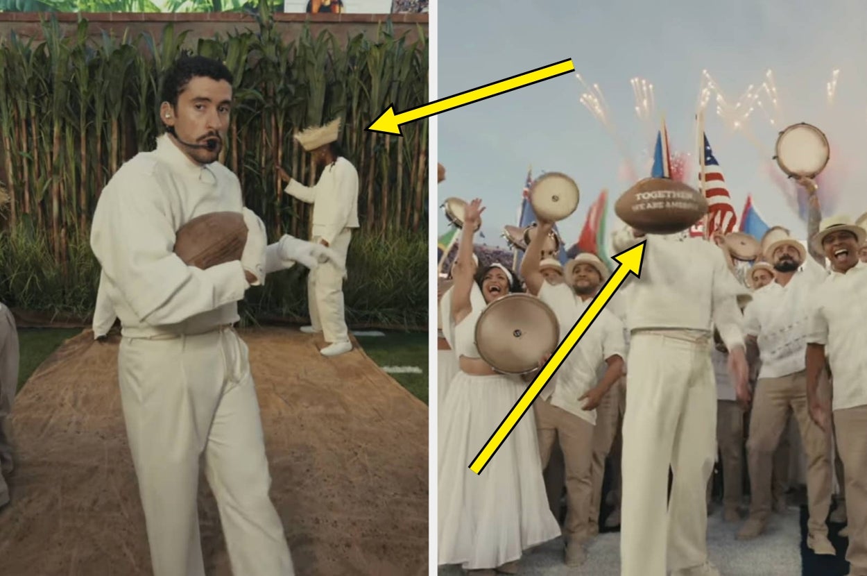 Here's A Breakdown Of Every Easter Egg From Bad Bunny's Super Bowl Halftime Show