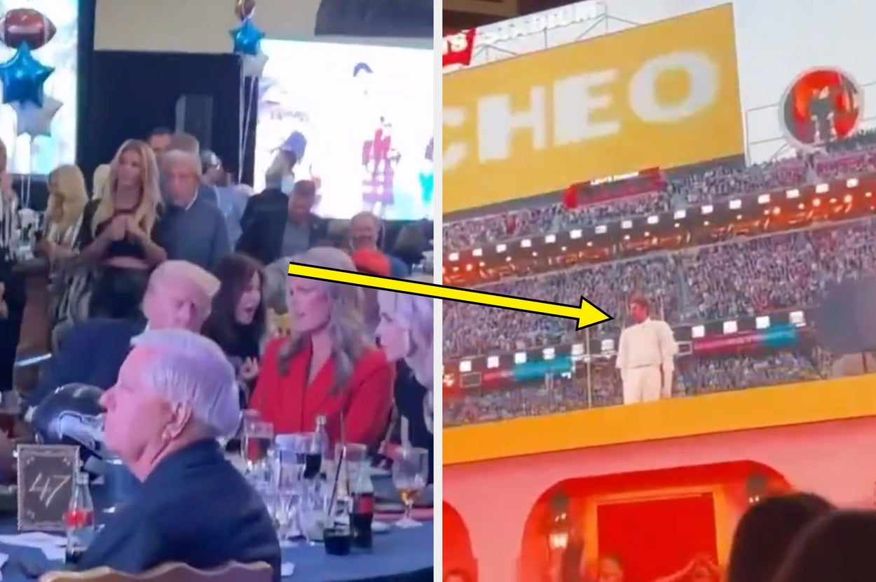 People Are Noticing A Very...Interesting Detail About This Video From Trump's Super Bowl Party