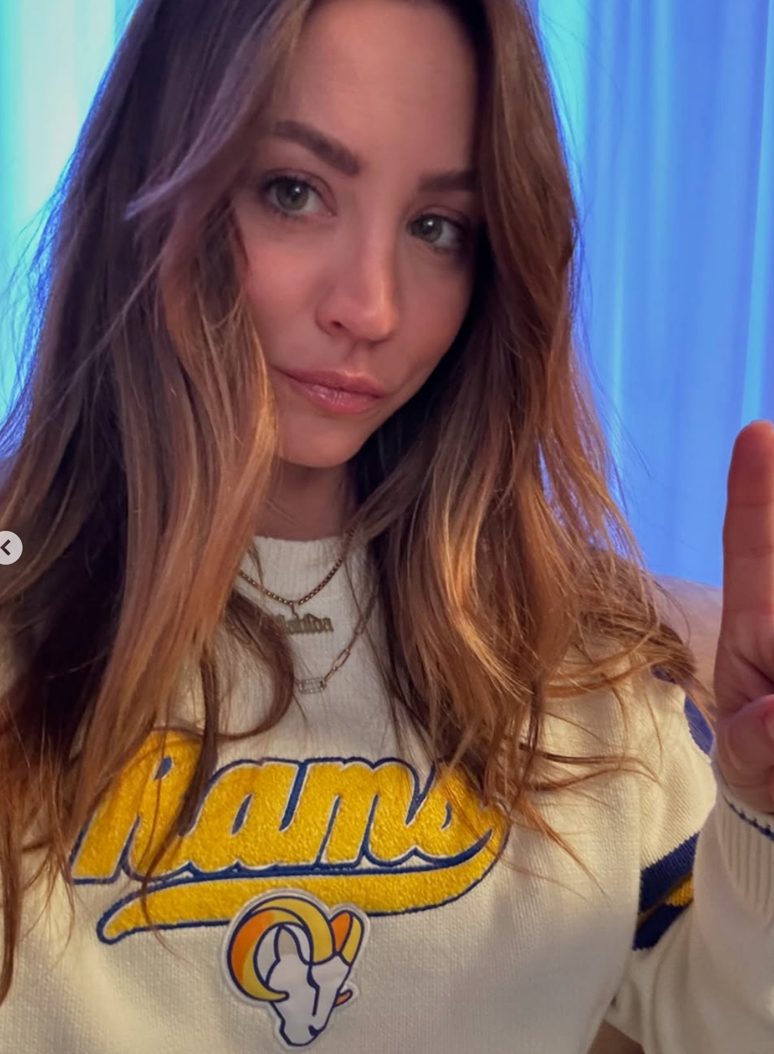 Kaley taking a selfie