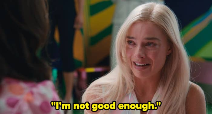 in tears, Barbie says, "I'm not bully  enough