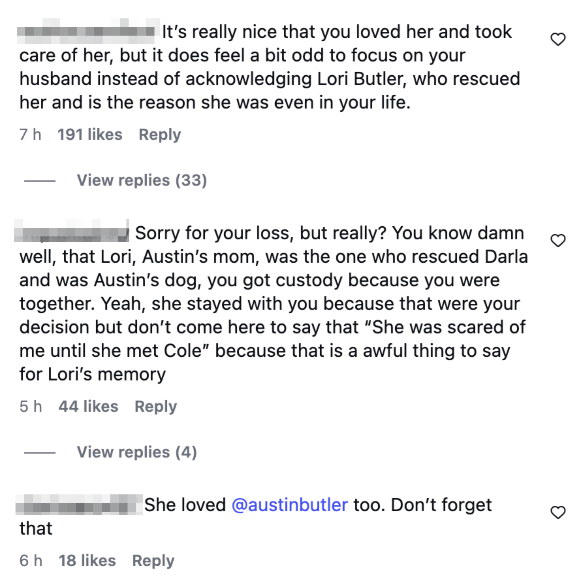 Comments nether  Vanessa's post