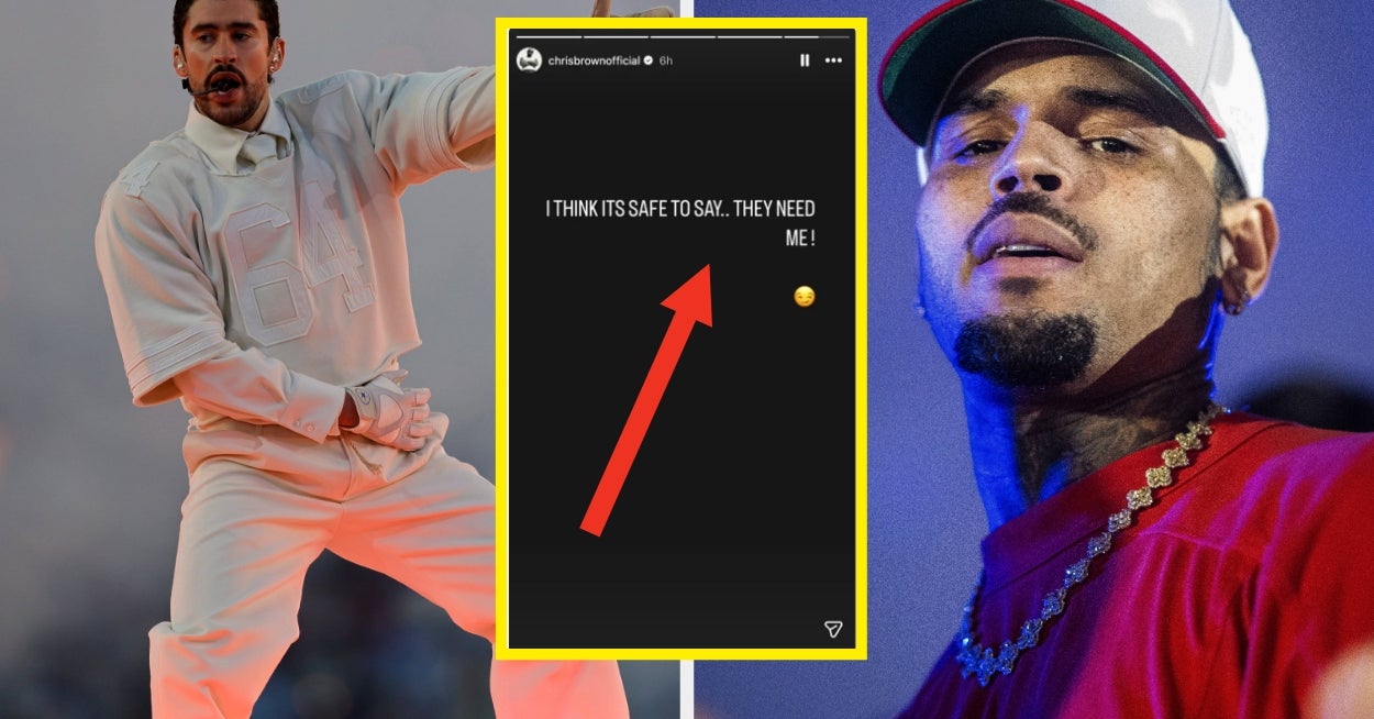 Chris Brown Claps Back After Fans Say He Shaded Bad Bunny's Super Bowl Halftime Show