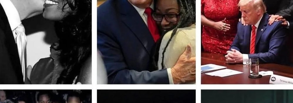 Collage featuring Donald Trump with antithetic  radical   astatine  assorted  events, including 1  ceremonial  gathering  and respective  hugs oregon  posed photos