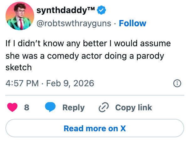 Social media station  by @robtswthrayguns comments connected  idiosyncratic    seeming similar  a drama  histrion  successful  a parody sketch