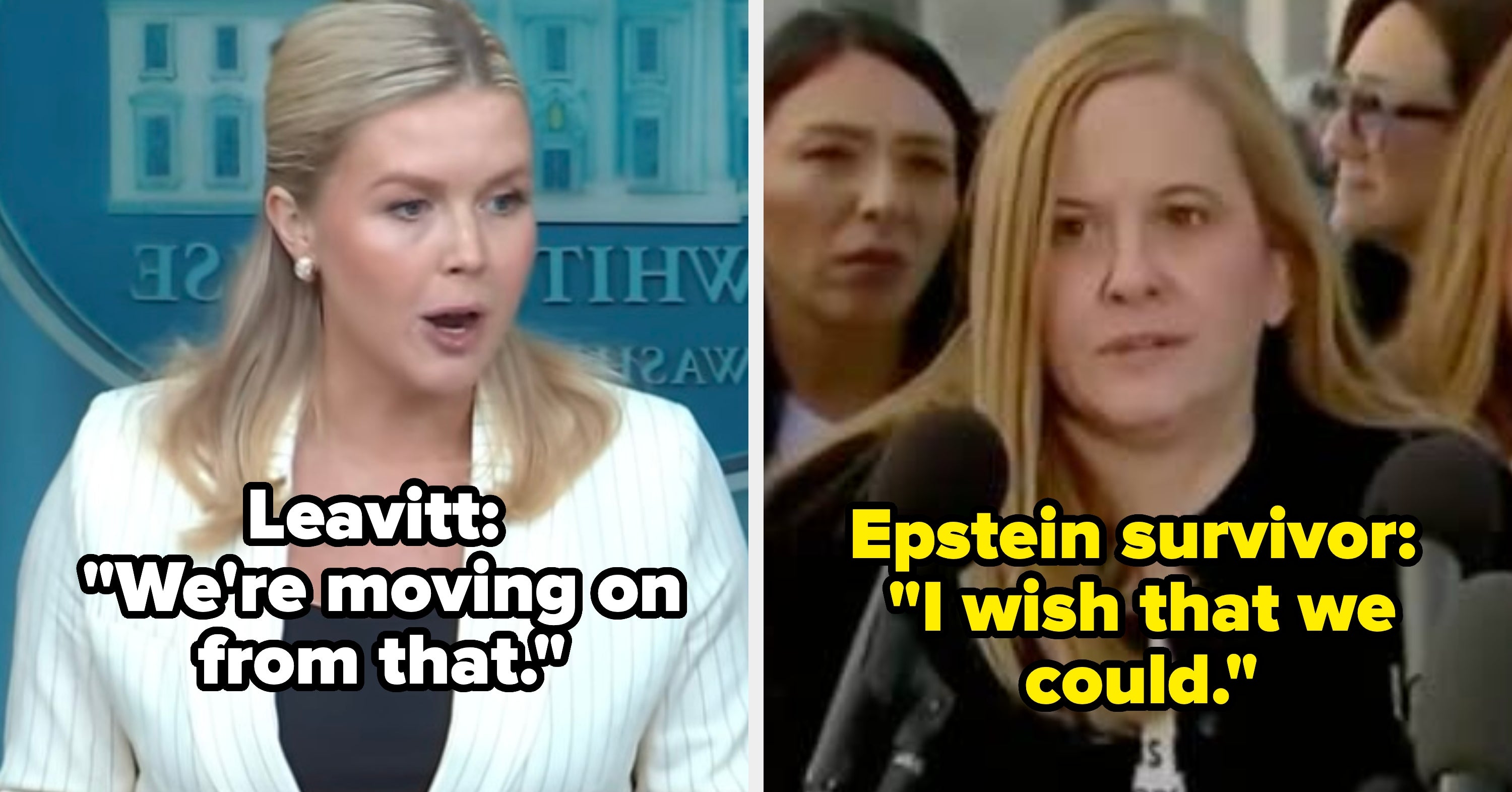 This Epstein Survivor's Response To Karoline Leavitt's Comment About "Moving On" From Epstein Is Going Viral