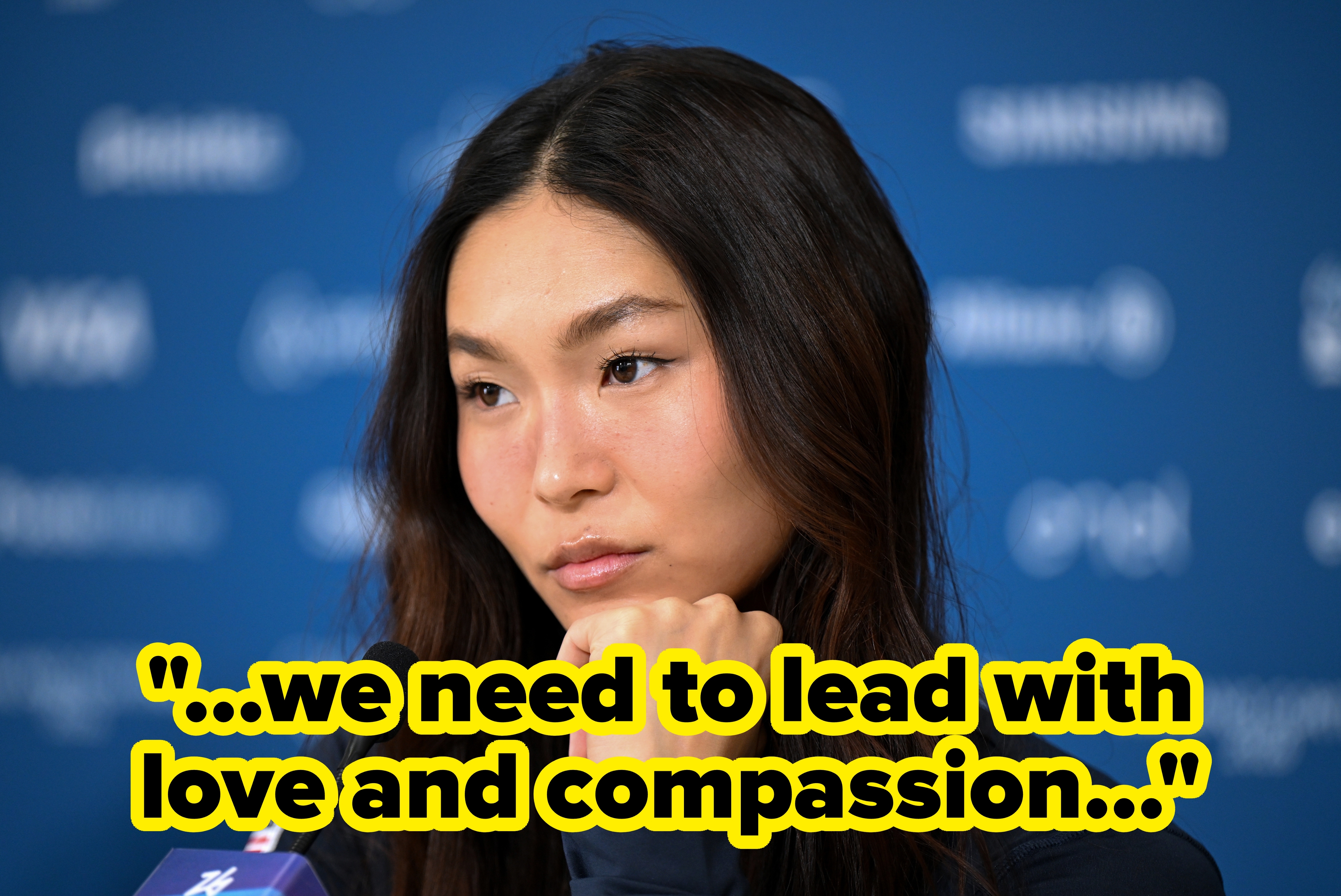 Chloe Kim astatine  a property   conference