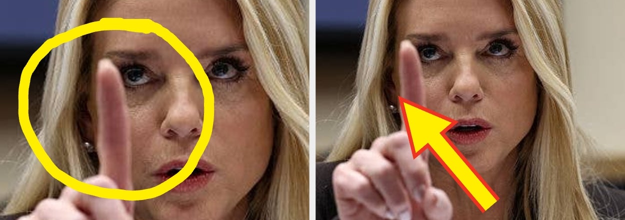Body Language Experts Took One Look At Pam Bondi's Finger-Pointing And Their Analysis Will Make You Physically Cringe