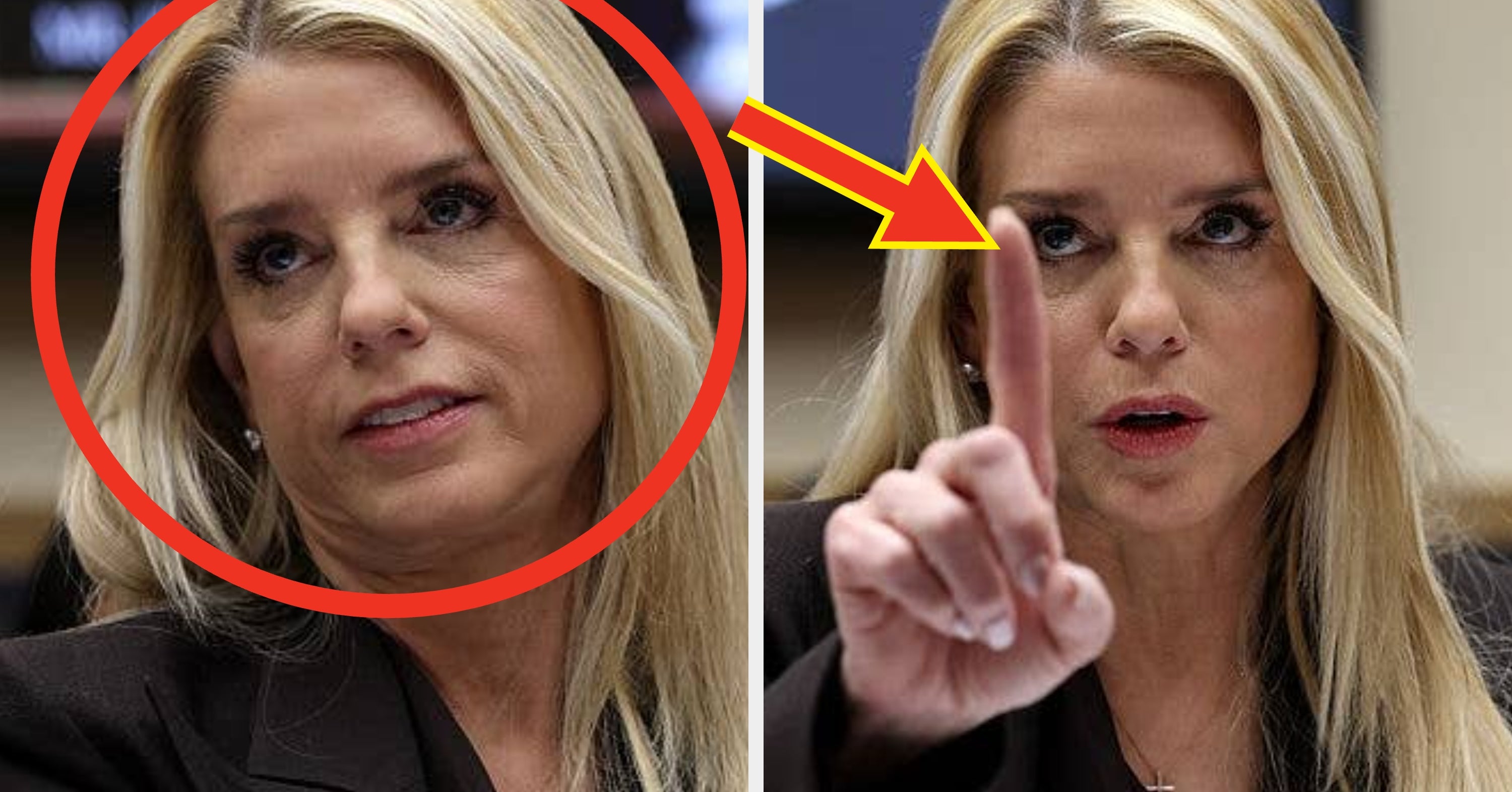 Body Language Experts Took One Look At Pam Bondi's Finger-Pointing And Their Analysis Will Make You Physically Cringe