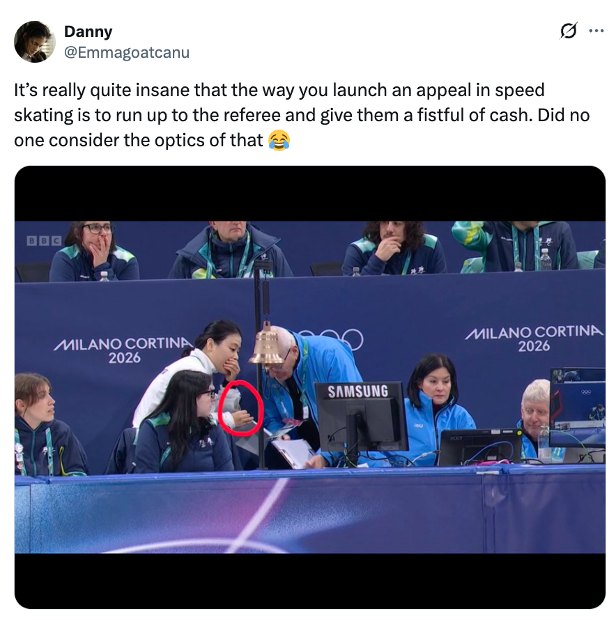 People astatine  a sports lawsuit   sermon   and stock  thing  connected  a laptop screen, with a humorous remark  astir  velocity  skating appeals above