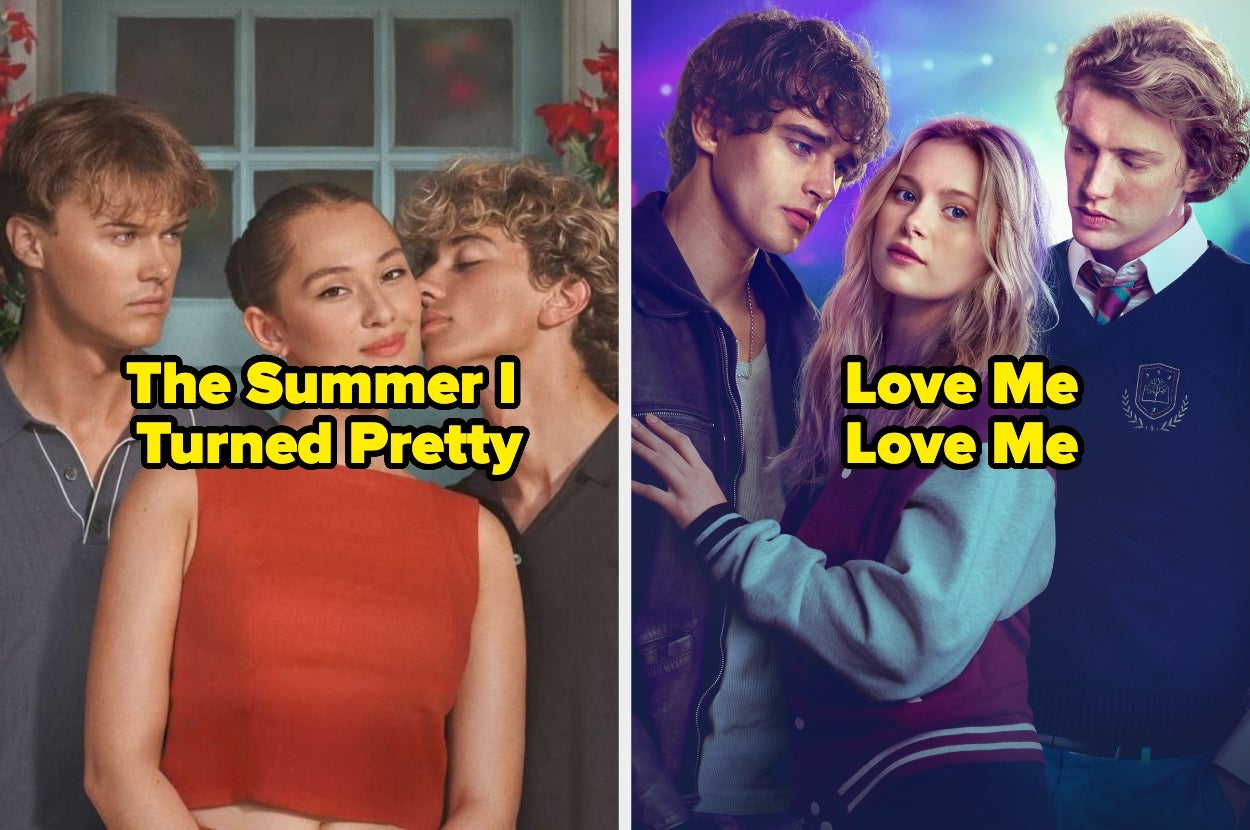 Portadas de las series "The Summer I Turned Pretty" y "Love Me Love Me" con personajes juveniles en poses cercanas