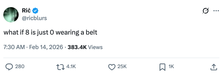 Tweet by idiosyncratic    pondering if the fig   8 is conscionable  0 wearing a belt