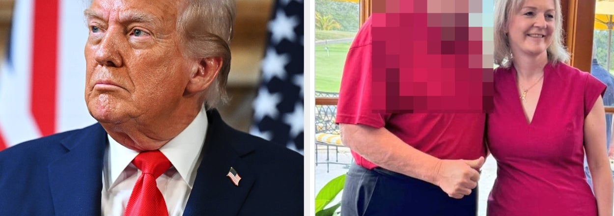 Trump Appeared To Be Without His Tan And Makeup In A Candid Shot, And It's Spooky