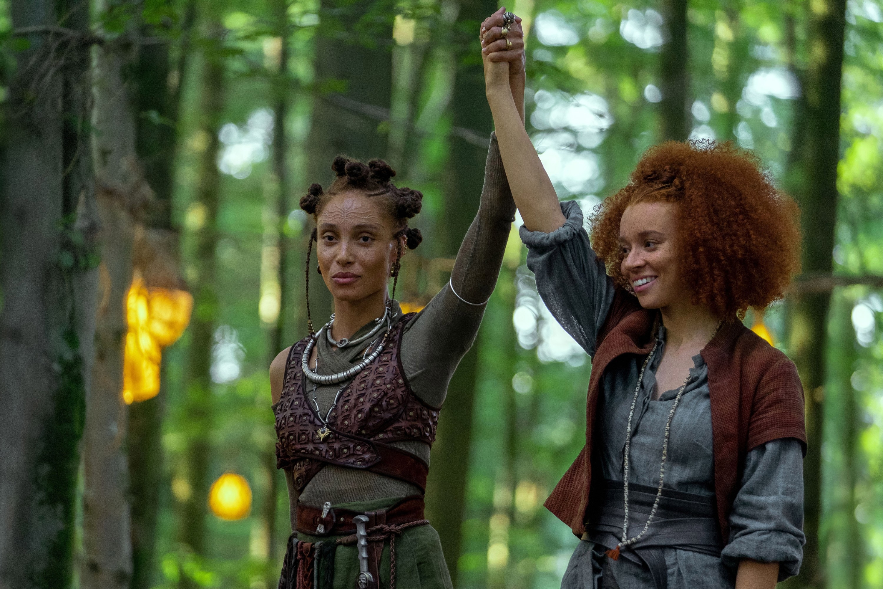 Adwoa Aboah and Erin Kellyman successful  a country   from "Willow"