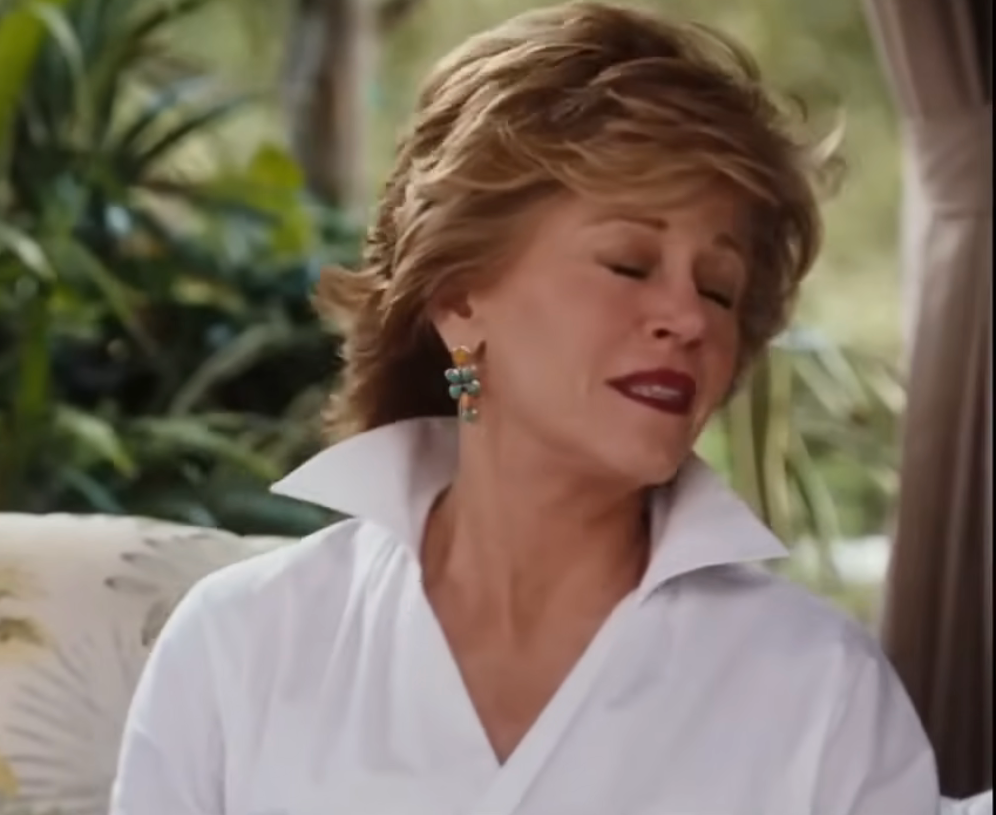 Jane Fonda appearing annoyed successful  "Monster In Law"