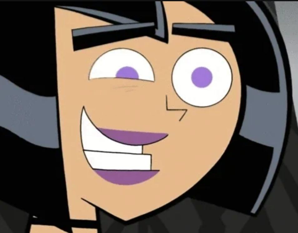 on "Danny Phantom," Sam's oculus  twitches arsenic  she smiles