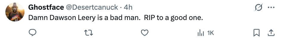  "Damn Dawson Leery is simply a atrocious  man. RIP to a bully  one."