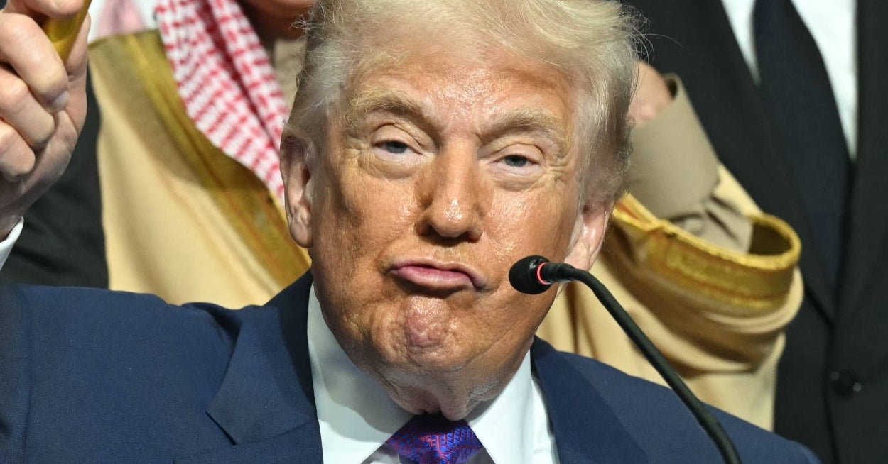 Everyone Is Saying The Same Thing About Trump's Latest Humongous Banner He Put Up Of Himself