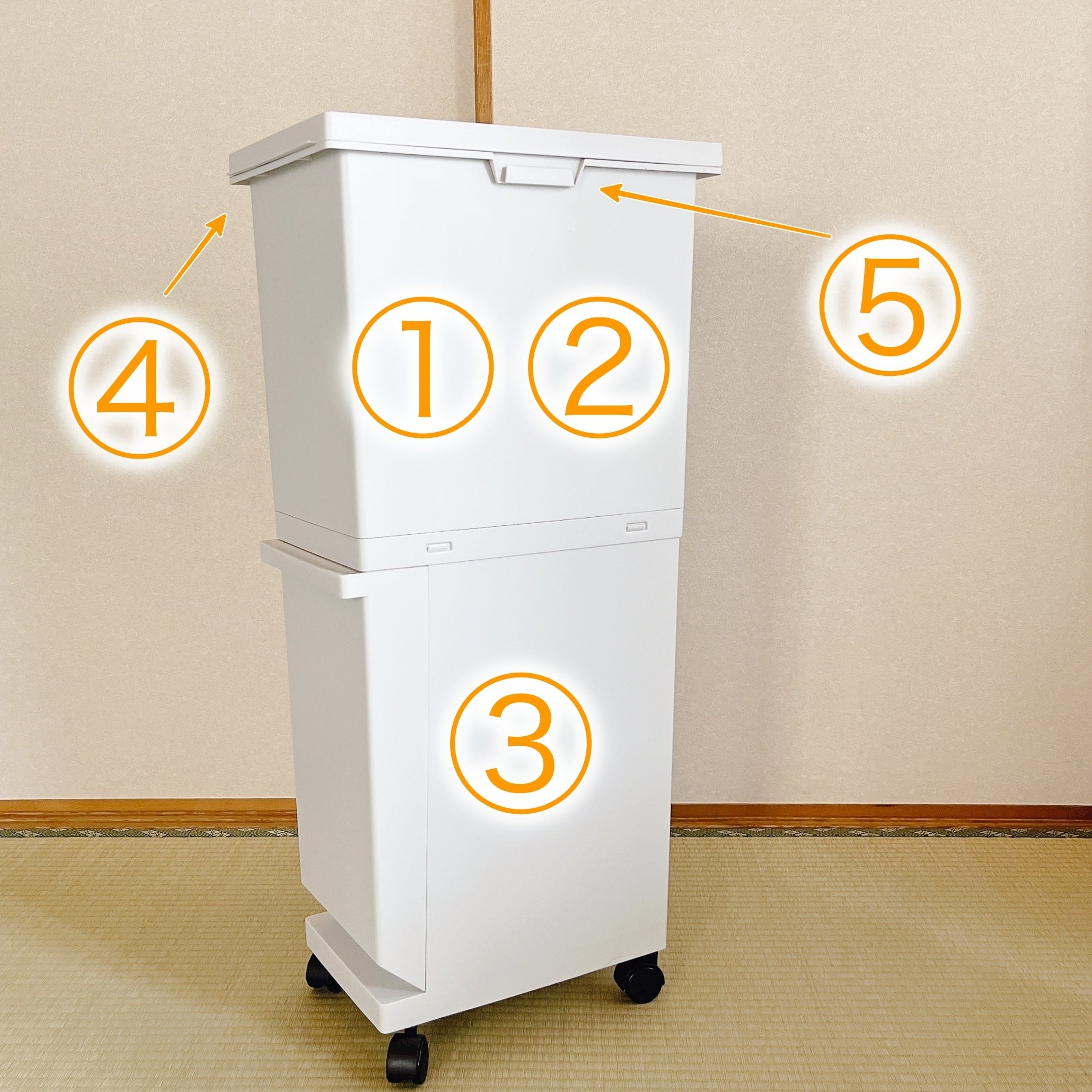 ニトリ　分別ペールカウンター　ホワイト　キッチン収納　ゴミ箱 ニトリ 分別ペールカウンター ホワイト キッチン収納 ゴミ箱 シンプル