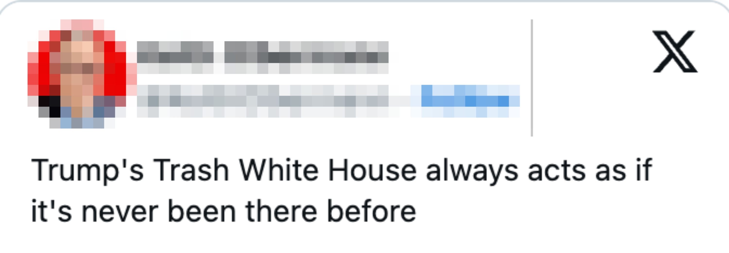 Tweet fra Keith Olbermann som kritiserer Trumps oppførsel i Det hvite hus