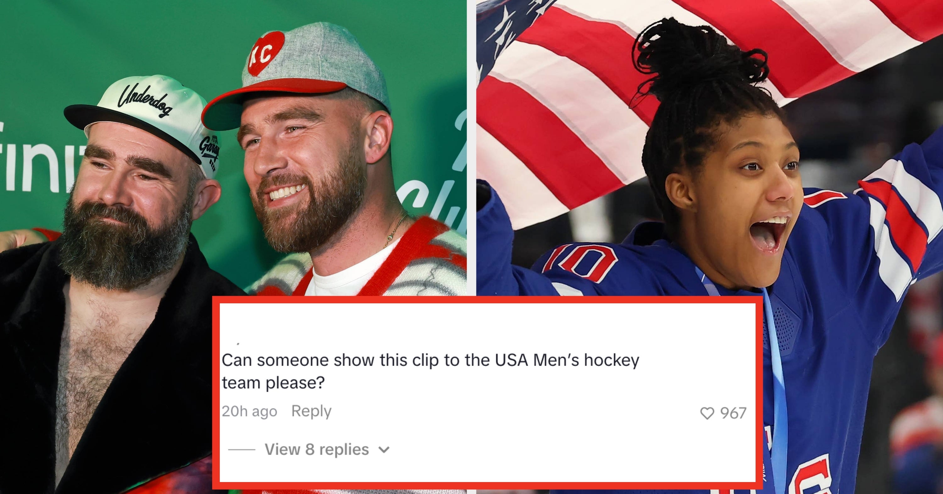 Travis And Jason Kelce Praised The US Women's Hockey Team, And People Are Urging The Men's Team To Take Notes