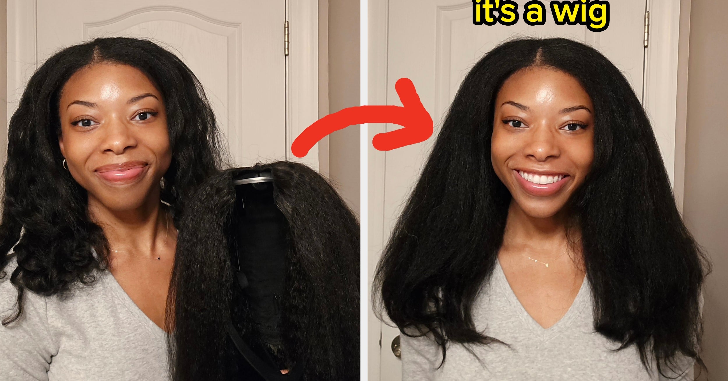 As A Curly Girl, I Tried A Wig For The First Time In My Entire Life, And I Was Shocked At How Much It Looked Like My Hair