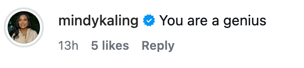 "You are a genius" with 5 likes