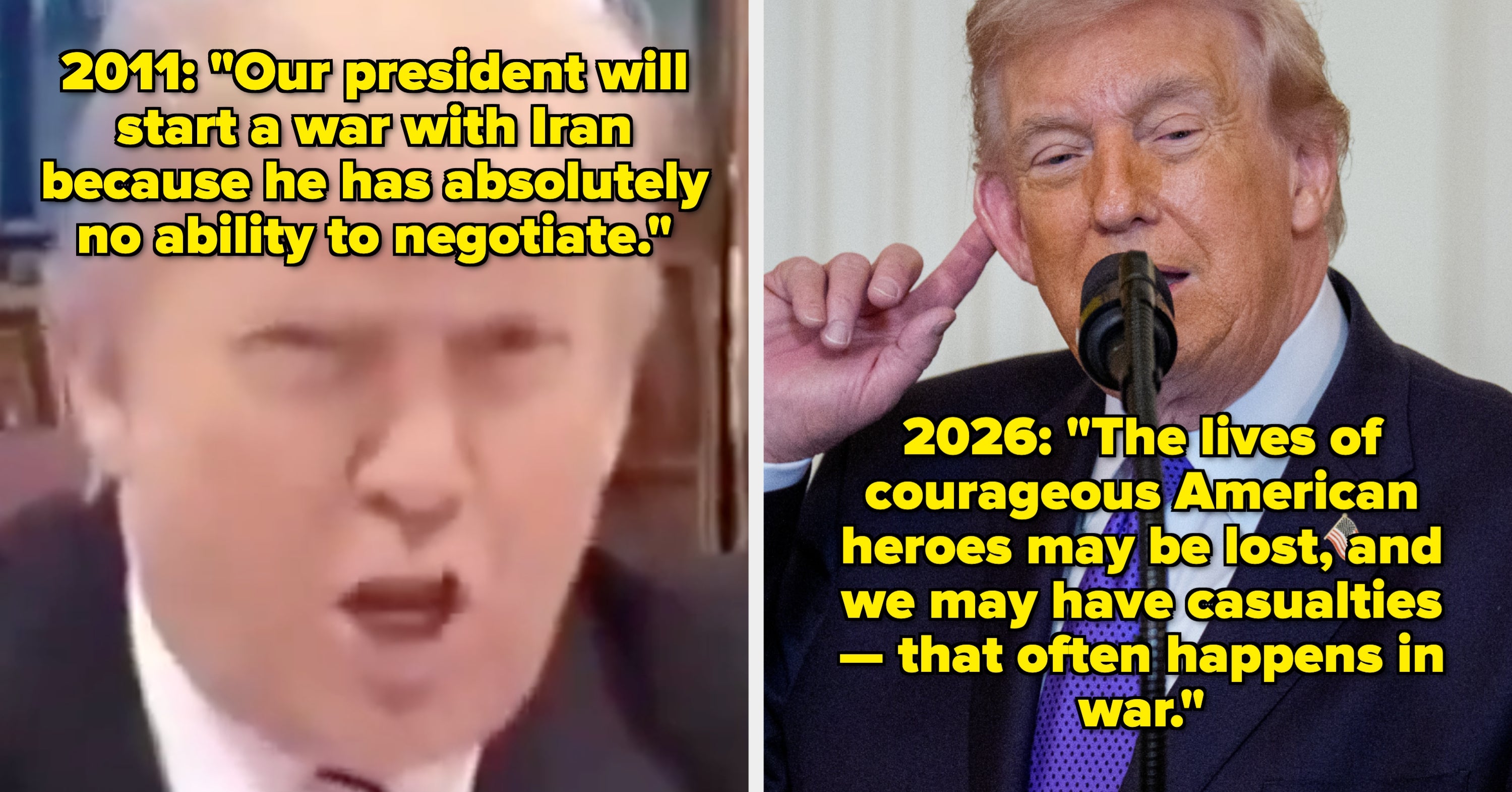 The Whole Internet — Including Gavin Newsom — Is Talking About These Resurfaced Trump And MAGA Tweets About War With Iran