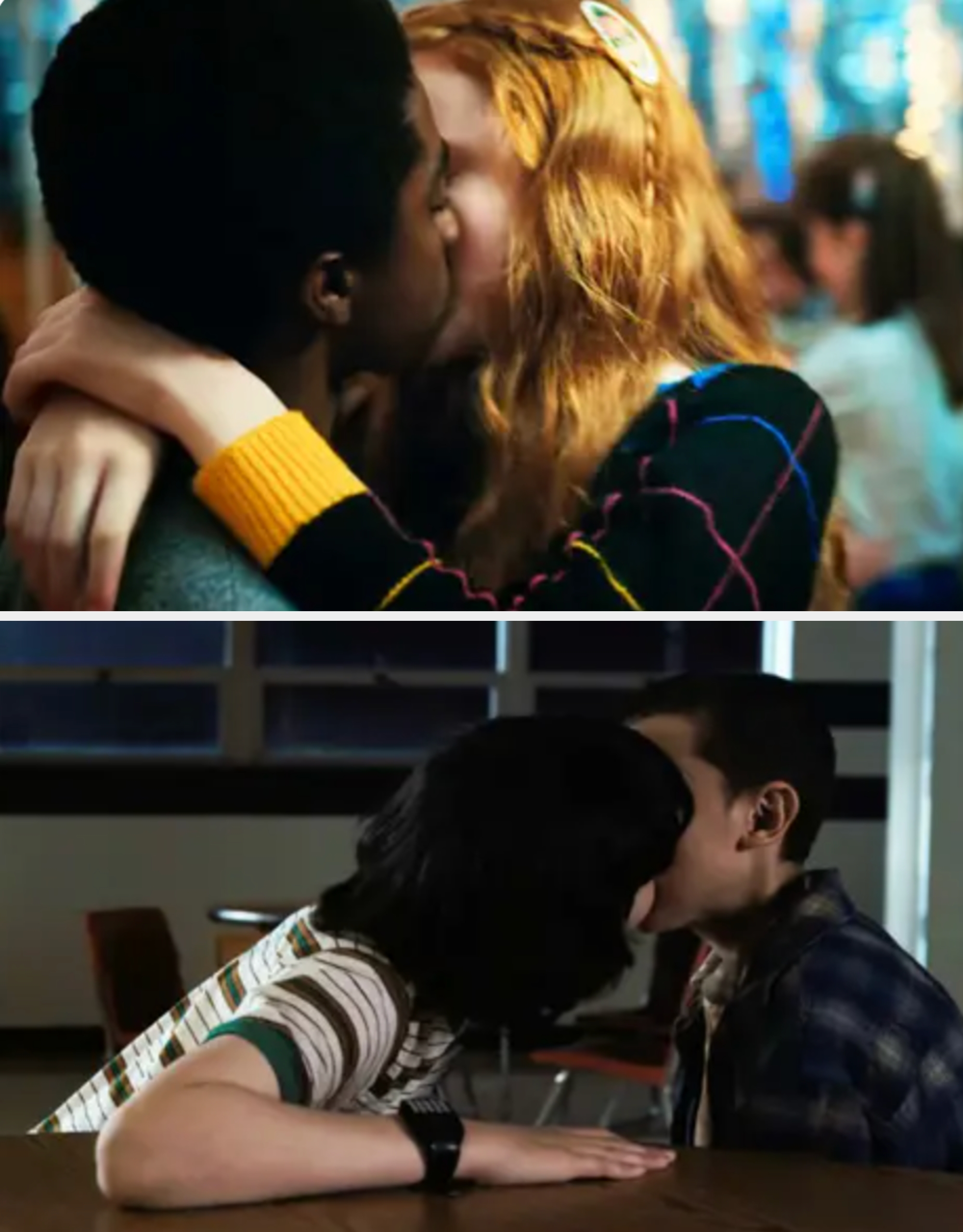 Eleven and Mike kiss