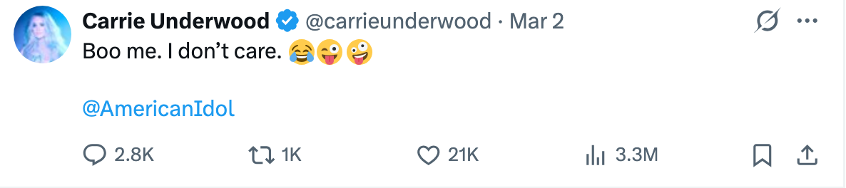 2.9K comments, 1K retweets, 21K likes, 3.3M views