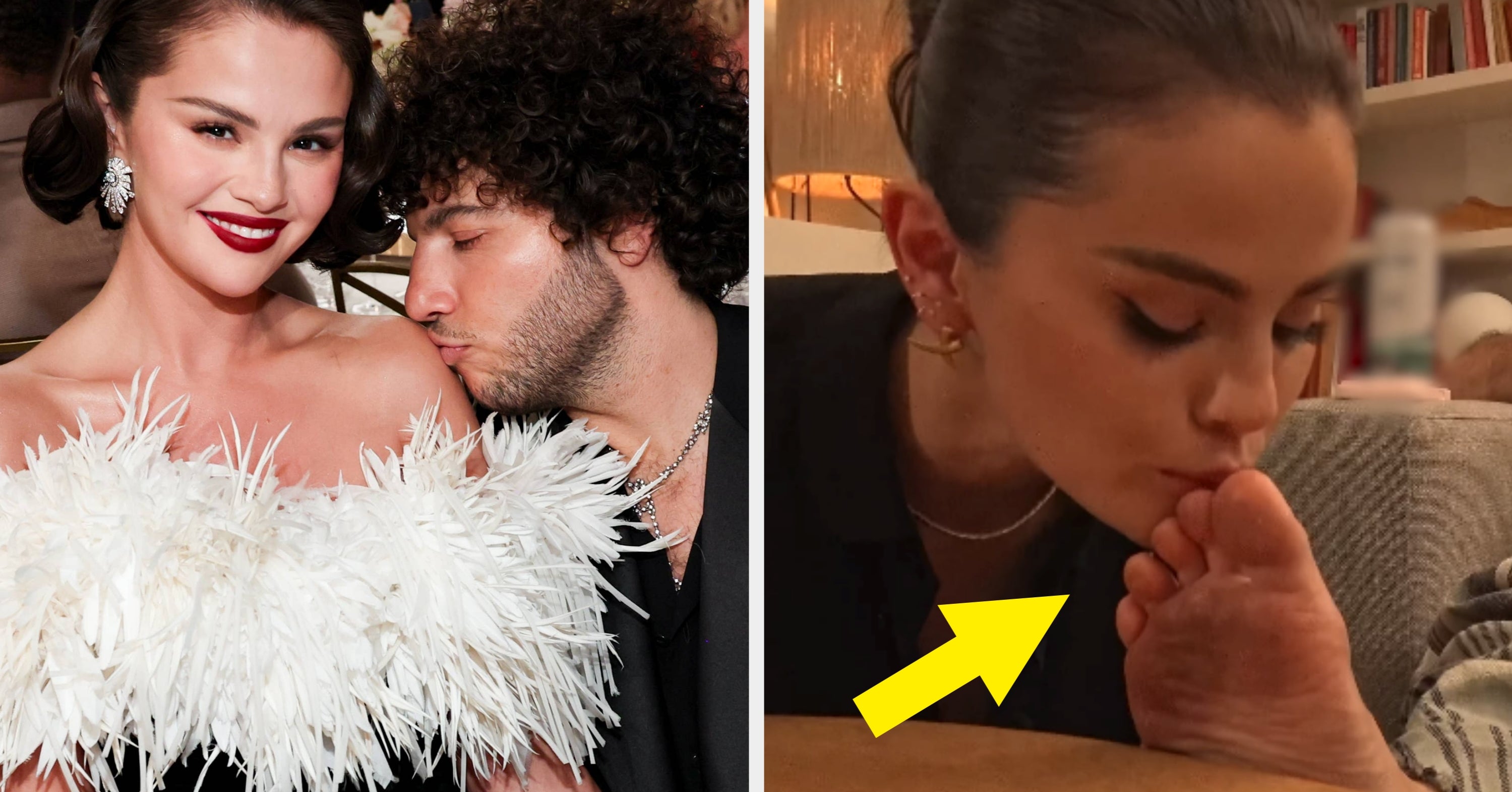 Thousands Of People Are Losing It After Selena Gomez Kissed Benny Blanco's Dirty Feet On His Podcast