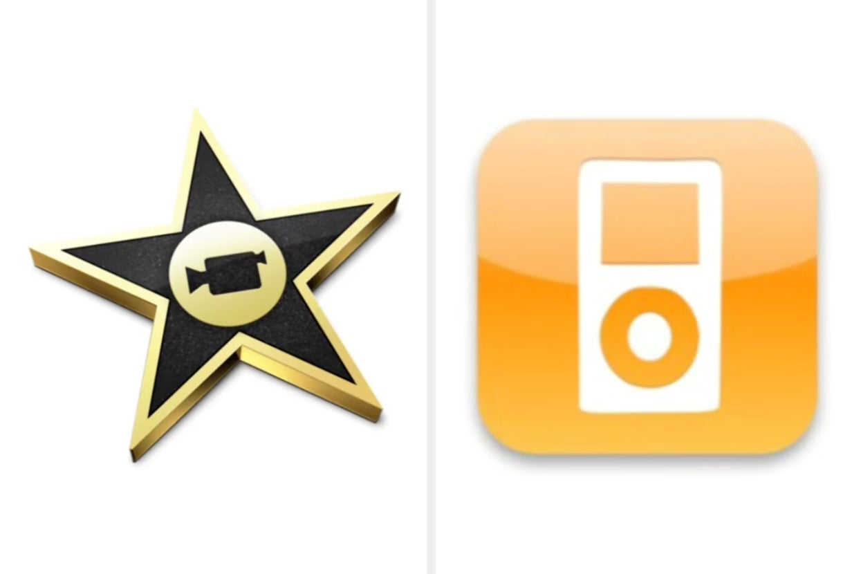 A star with a camera icon and an orange square with a media player symbol, representing entertainment and technology concepts