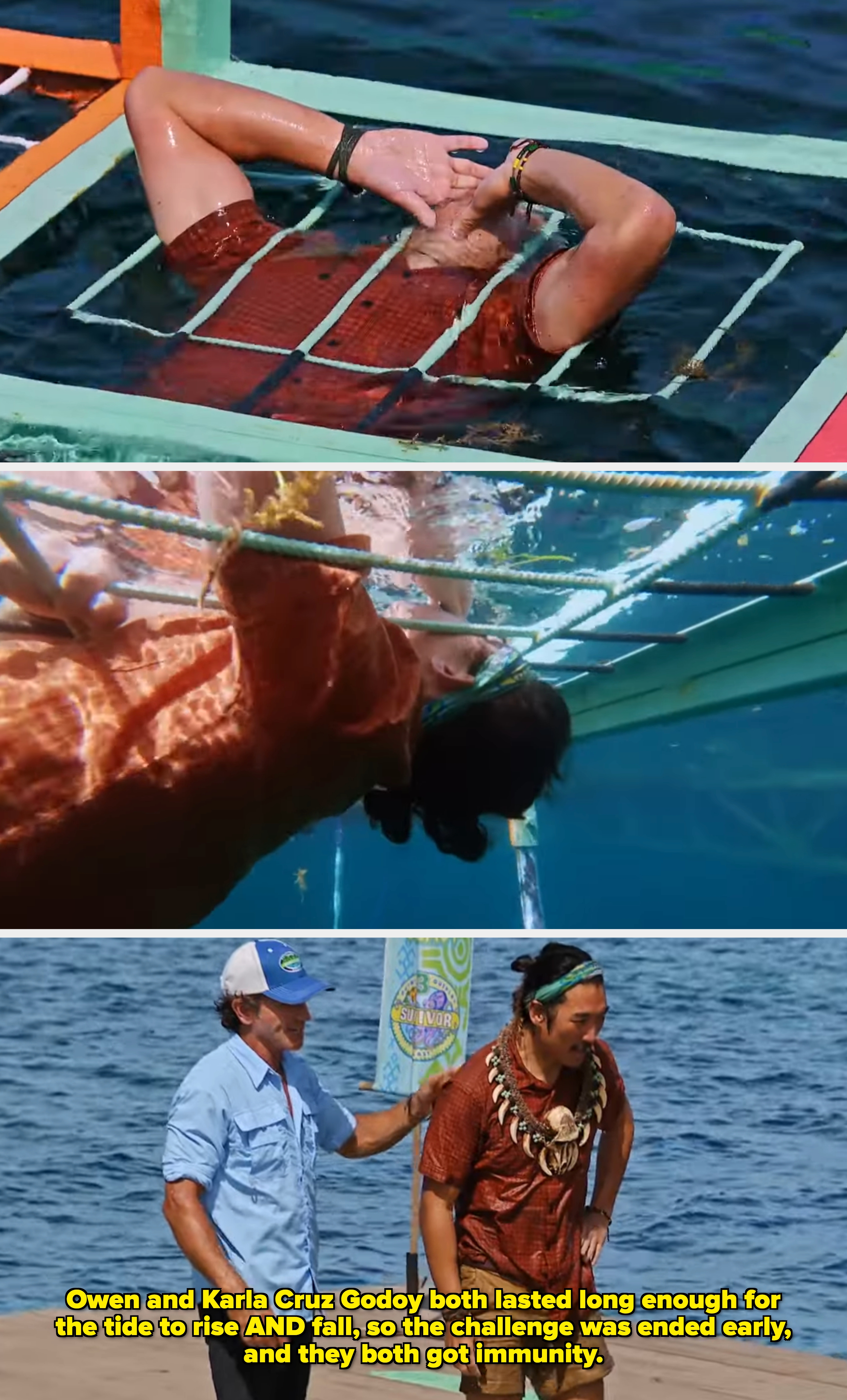 Person successful  a snorkeling disguise  partially submerged nether  a metallic  grate successful  a assemblage  of water, looking up