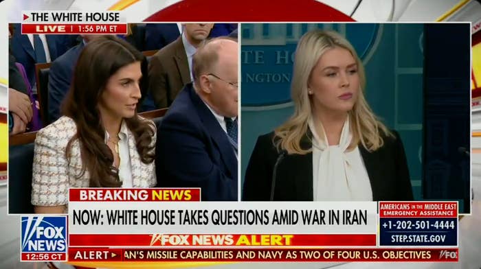 Two women are connected  Fox News discussing White House questions astir  the Iran war. A quality    ticker shows interaction  info for U.S. embassy exigency  assistance